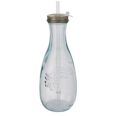Image of Polpa recycled glass bottle with straw