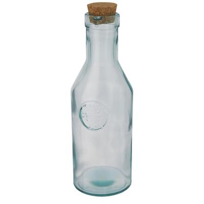 Image of Fresqui recycled glass carafe with cork lid
