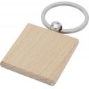 Image of Branded Gioia Beech Wood Squared Keychain 