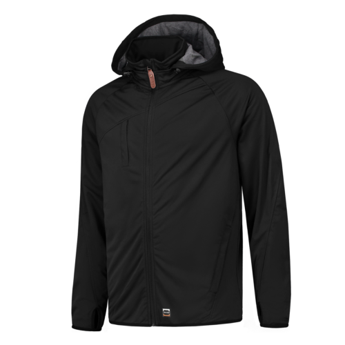 black hooded jacket