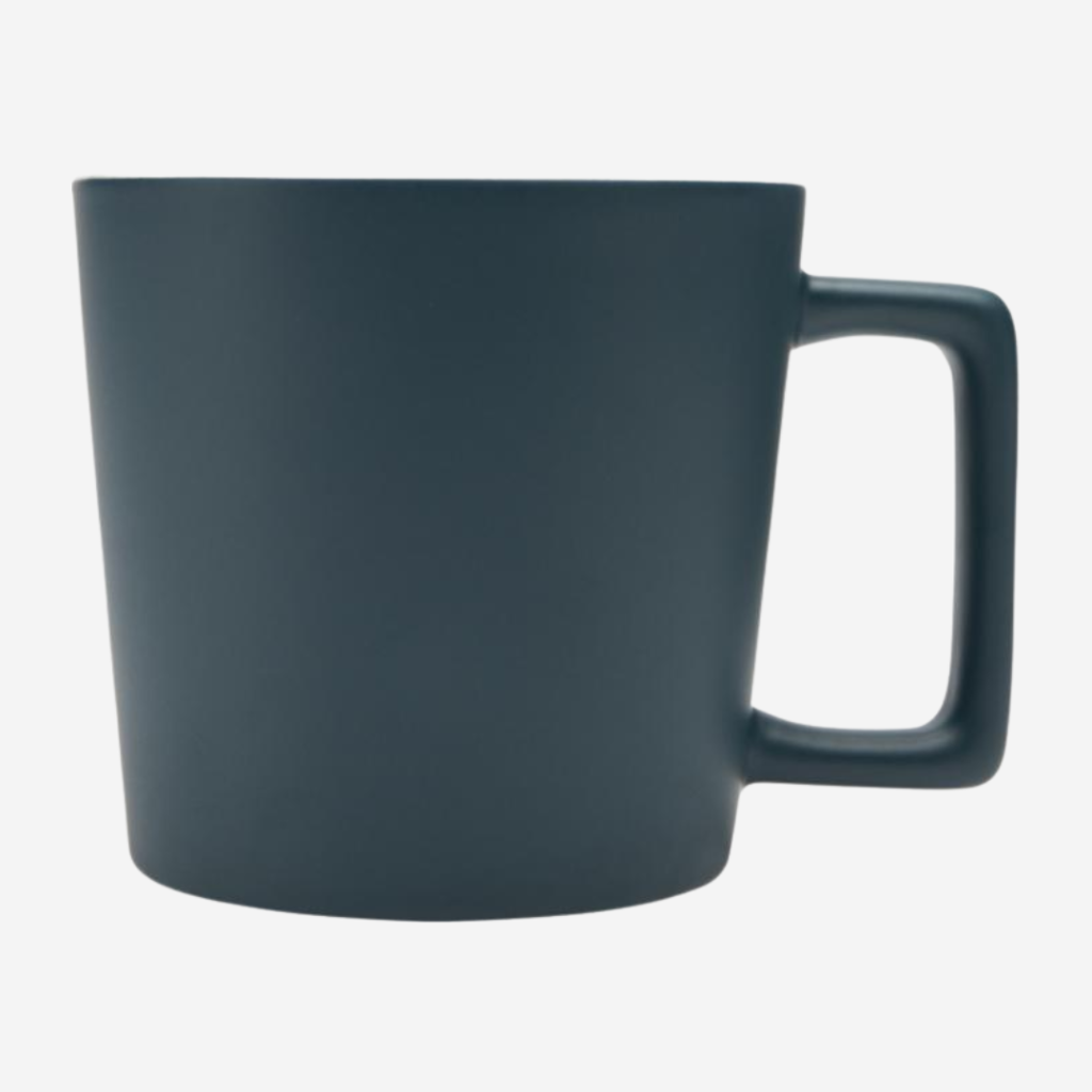 A brandable mug that can have a company logo or message on it.