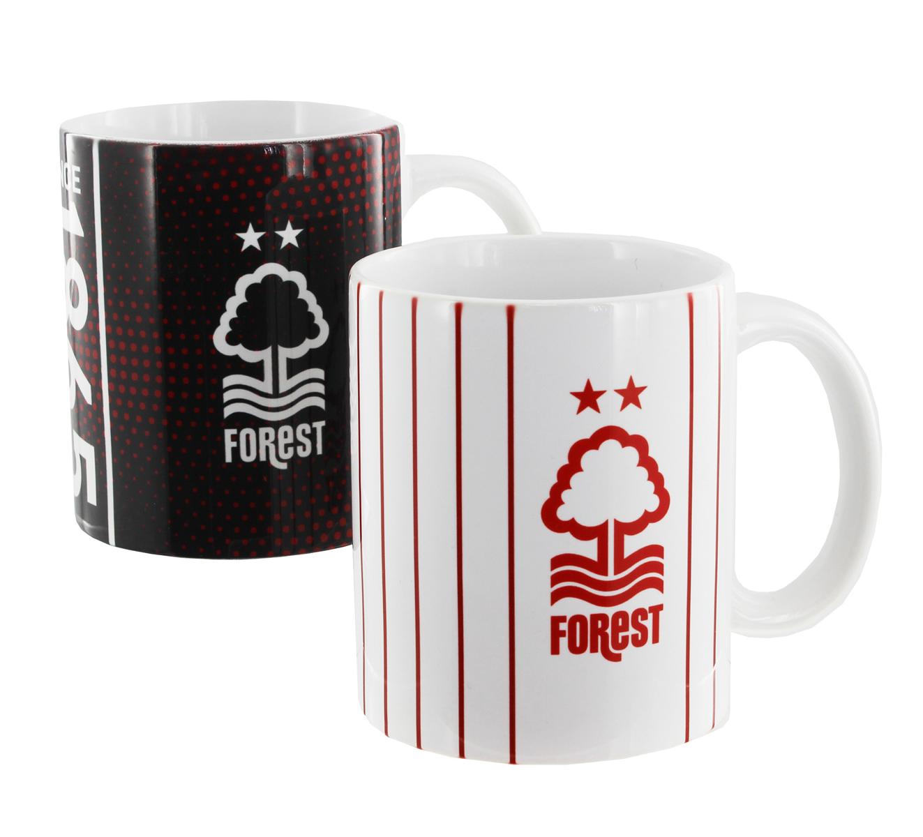 Sports merchandise; Nottingham Forest branded mugs
